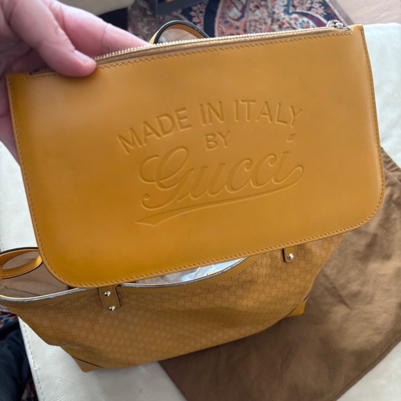 Gucci Mustard Yellow Pebbled Leather Tote 💛 - Picture 9 of 11
